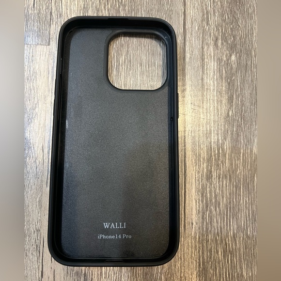 Walli iPhone 14 Pro Wallet Phone Case Whimsical Blooms Print Vegan Leather - Picture 3 of 4